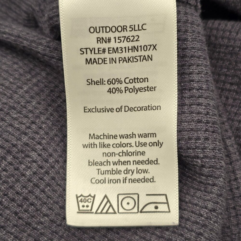 Eddie Bauer Mens Henley Thermal Shirt Size 3XB Dark Gray Big & Tall - Picture 8 of 8